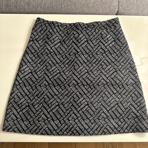 Y2K Geometric Black White Women's Holiday Skirt Sz XS